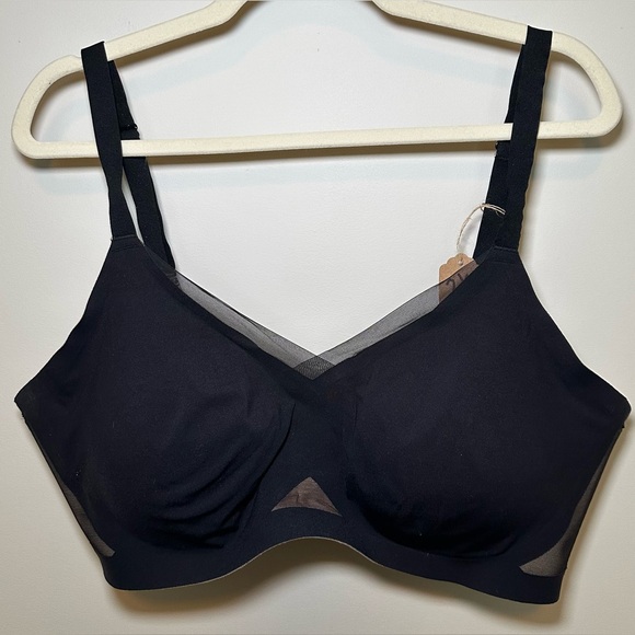 Honeylove Other - Honeylove Sculptwire Mesh Support Bra Black Tan 2X Shapewear Wireless Plus Size